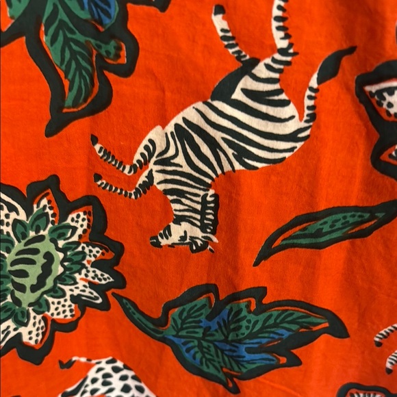 NWT Print Fresh + Pencil & Paper Co. Orange Floral and Animal Print Dress - Picture 4 of 12